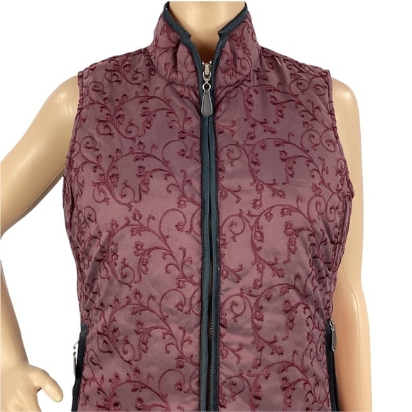 Eddie Bauer Premium Goose Down Quilted Vest Red Size S - Picture 2 of 7